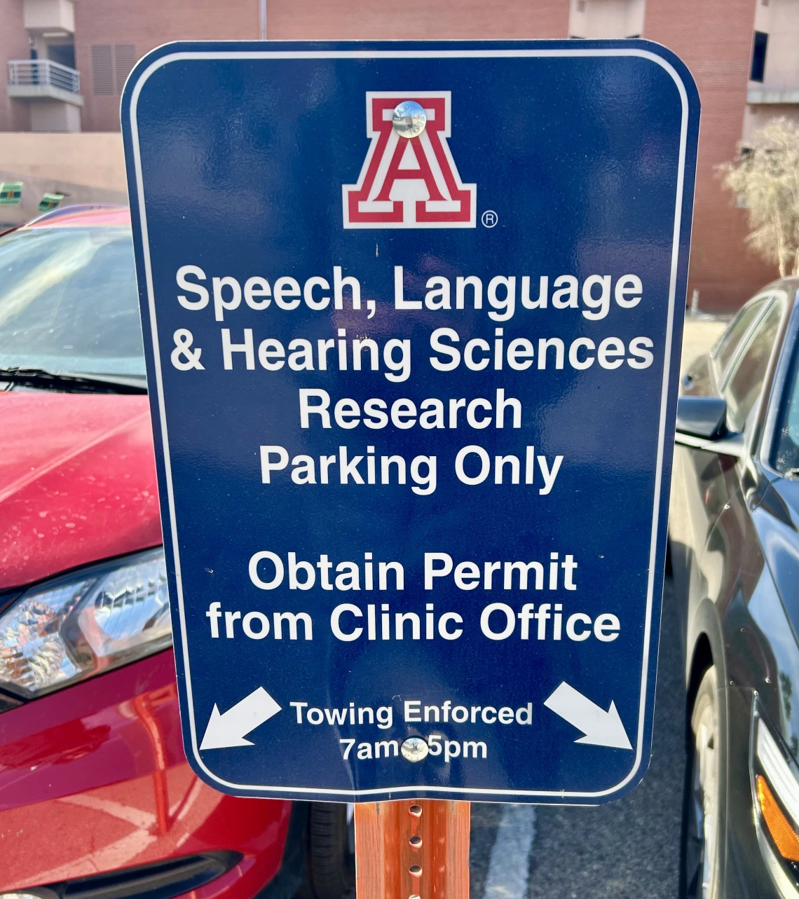 Research Parking Sign